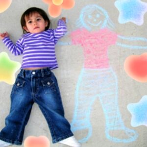 7. Trace characters with chalk