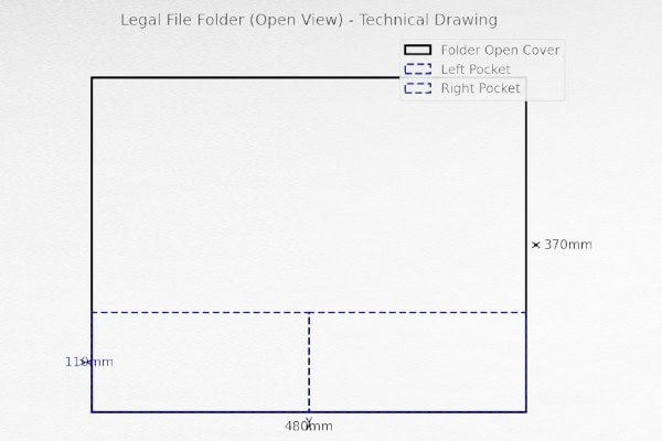 Legal file folder sizes