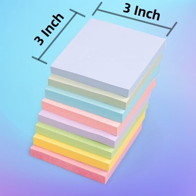3 x 3 inches sticky notes