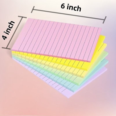 4 x 6 inches sticky note