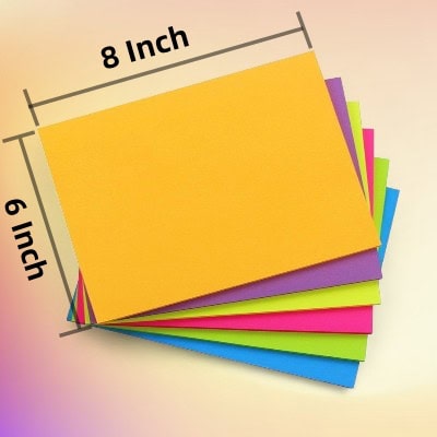 6 x 8 inches sticky note
