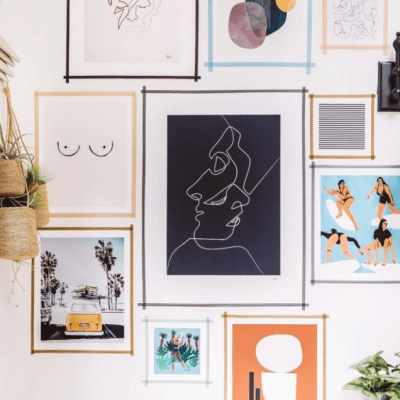 7. Photo wall border