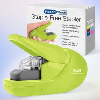 Plus Paper Clinch Compact Staple-Free Stapler