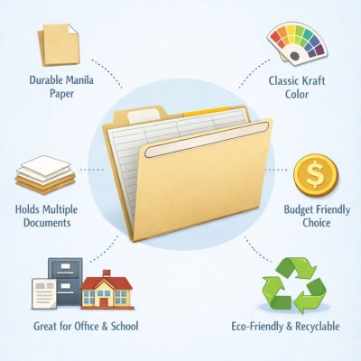 1. Manila file folders
