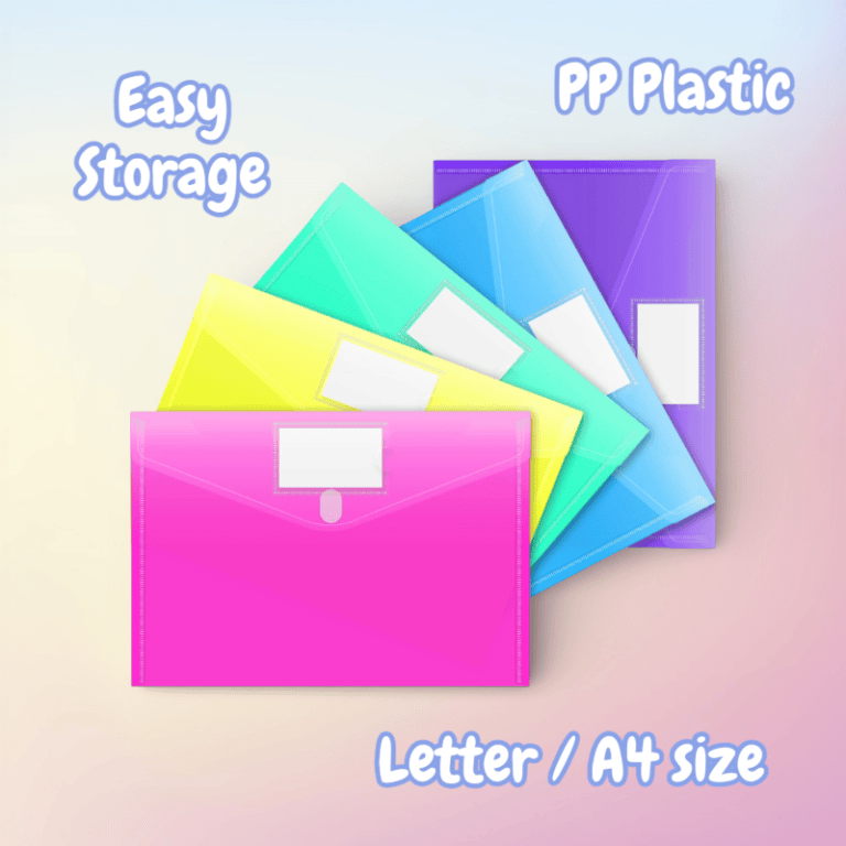 Sooez Clear Poly Envelopes Plastic Folders